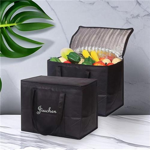 Promotional Non Woven Insulated Outdoor Picnic Food Cooler Bag Custom Logo Wine Tote Cooler Bag