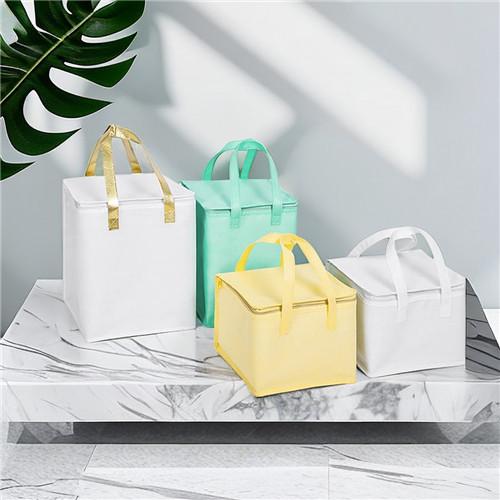 Promotional custom logo non woven reusable thermal insulation cooler bag 