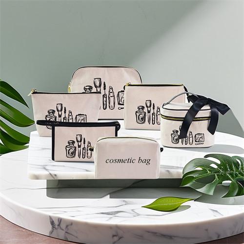 Best Selling Quality Cosmetic Bag Zip Pouch Canvas Make Up Pouches Travel Mini Makeup Bags