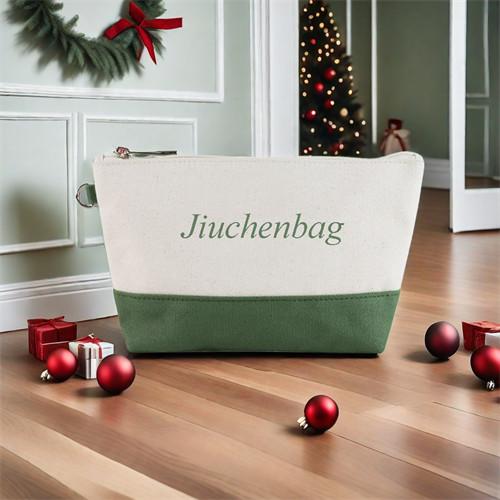 Wholesale High Quality Cotton Canvas Cosmetic Bag Custom Printing With Zipper