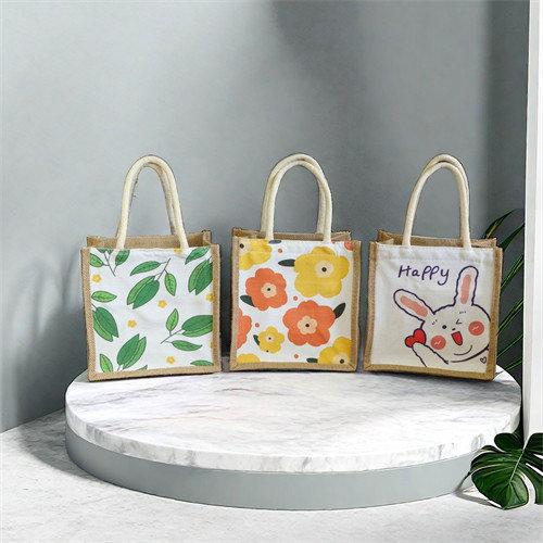 Wholesale Large Natural Reusable Recycled Burlap Hemp Jute Tote Bag Shopping Bag