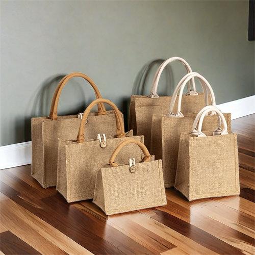 Recycled Cheap Custom Logo Printed Natural Foldable Reusable Beach Jute Tote Bag