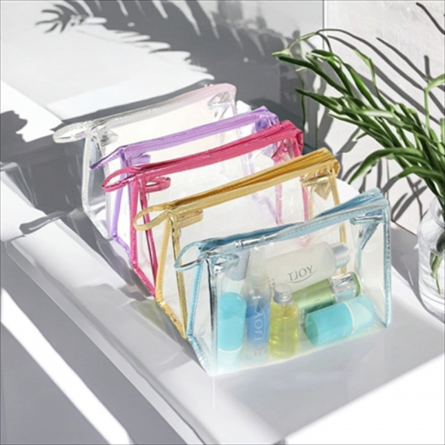 Factory supply transparent PVC cosmetic bag storage bag with customized logo